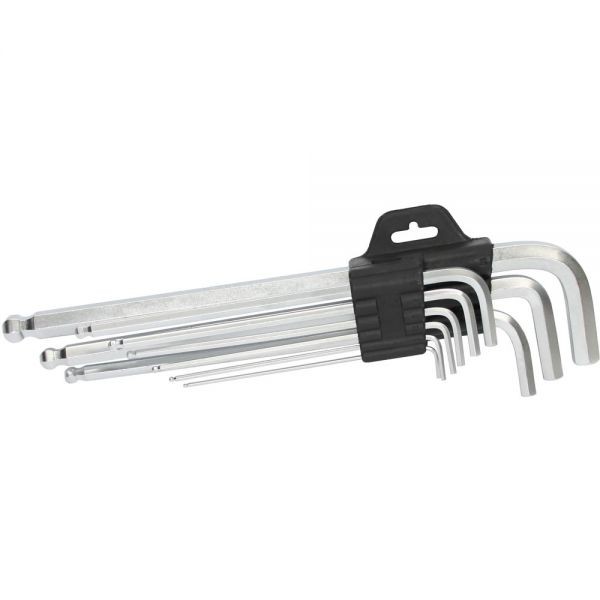 InLine® Sechskant Schlüssel-Set, lang, 9-teilig