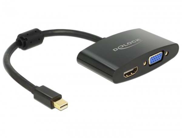 Delock Adapter mini Displayport Stecker > HDMI / VGA Buchse