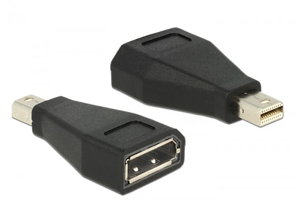 Delock 65238 Adapter miniDisplayPort 1.2 Stecker > DisplayPort Buchse schwarz